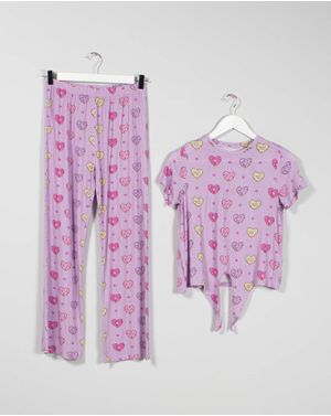 Pijamale cu imprimeu pentru fete 25ALN16001