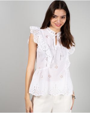 Bluza Ashbourn din bumbac cu broderie englezeasca  24POS56120