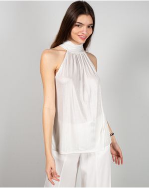 Top fara maneci cu nasturi la spate 24MAB06113