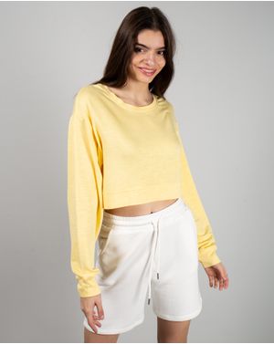 Bluza crop cu maneci lungi 24MAB06126