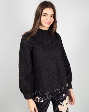 Bluza Ashbourn din bumbac cu model perforat 24POS56103