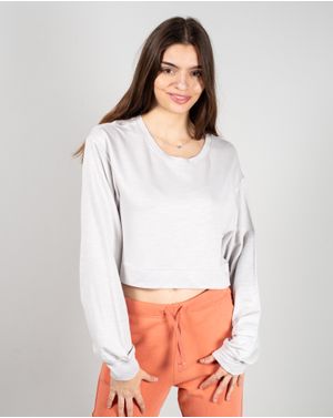 Bluza crop cu maneci lungi 24MAB06137