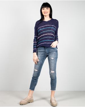 Jeans cu talie inalta si fermoar metalic 24MAB06109