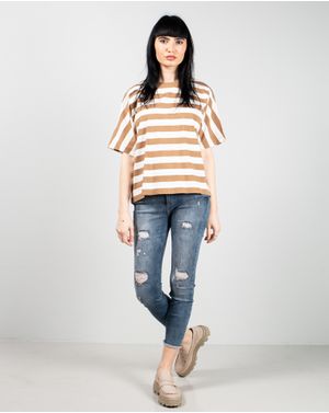 Tricou Armedangels din  bumbac in dungi 24POS56035