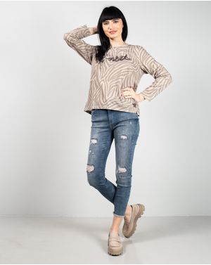 Bluza Key Largo cu imprimeu si aplicatii 24POS56075