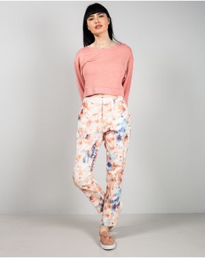 Pantaloni Mavi cu imprimeu floral 24POS56171