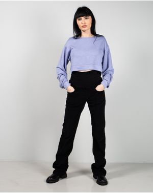 Bluza crop cu maneca lunga 24MAB06138