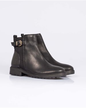 Ghete din piele naturala cu talpa joasa N241696003