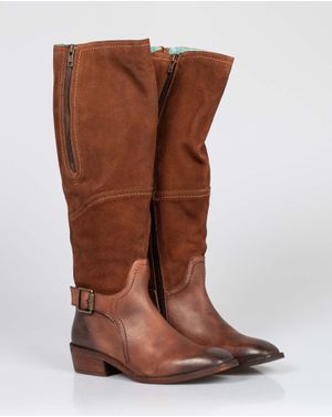 Cizme din piele naturala cu catarama decorativa N2416A3002