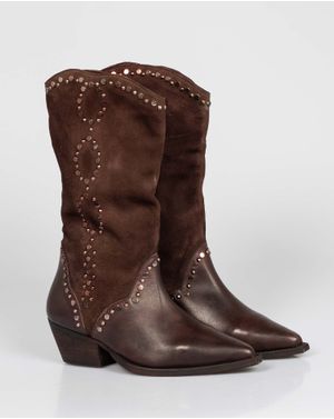 Cizme din piele naturala cu aplicatii N2416A3003