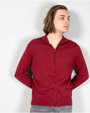 Cardigan tricotat fin cu fermoar 24MAB06141