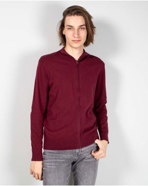 Cardigan tricotat fin cu fermoar 24MAB06144