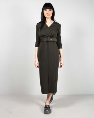 Rochie uni cu maneci trei sferturi 25ZEN01012