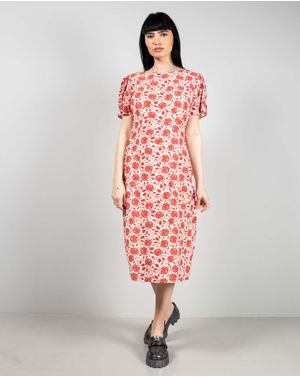 Rochie midi cu maneci scurte 25ZEN27002