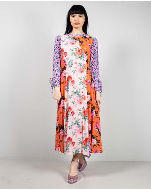 Rochie midi cu fermoar la spate 25ZEN27001