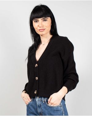Cardigan din bumbac tricotat cu nasturi 25MKF02066