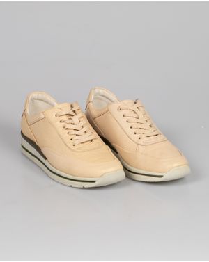 Pantofi din piele naturala cu siret si model perforat N241698001