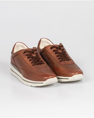 Pantofi casual din piele naturala cu model perforat N241698002