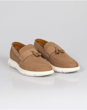 Pantofi usori din piele naturala cu talpa in contrast N2416A1017