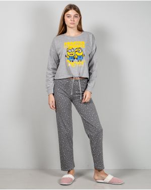 Pantaloni de pijama din bumbac cu talie elastica 25MUR07053