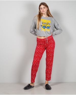 Pantaloni de pijama din bumbac cu imprimeu 25MUR07059