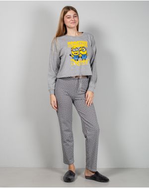 Pantaloni de pijama din bumbac cu talie elastica 25MUR07060