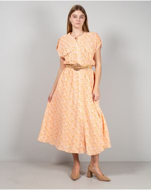 Rochie cu imprimeu si curea in talie 25ZEN01001