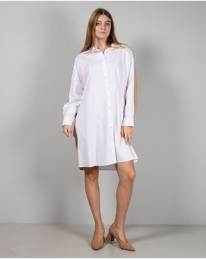Rochie tip camasa din bumbac cu maneci lungi 25ZEN08003