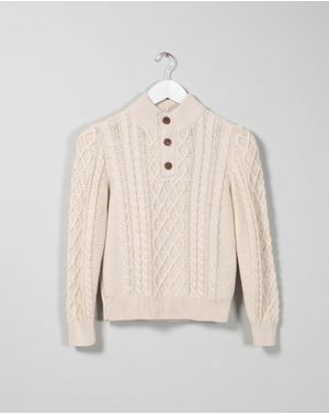 Pulover din bumbac tricotat cu torsade pentru baieti 25MKF01002