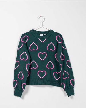 Pulover din bumbac tricotat pentru fete 25MKF02142