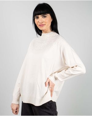 Pulover tricotat cu aplicatii 25MKF02162