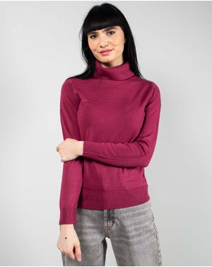 Pulover tricotat cu guler inalt 25MKF02170