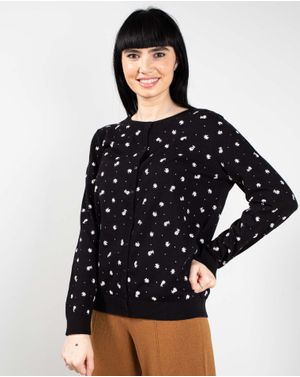 Cardigan din bumbac cu imprimeu 25MKF02119