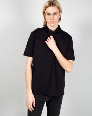 Tricou uni din bumbac cu guler 25KOS09007