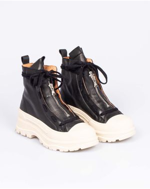 Tenisi inalti din piele naturala cu siret 25LFC01002