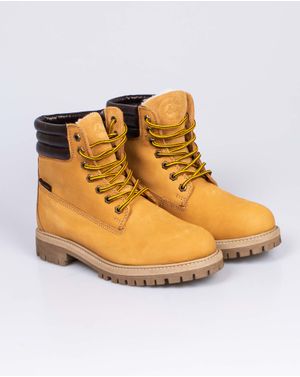 Bocanci din piele naturala cu talpa profilata pentru femei 25YEL42001