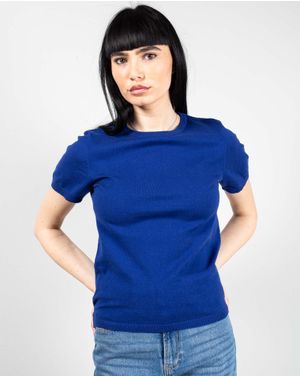 Pulover din bumbac tricotat cu maneca scurta 25MKF02211