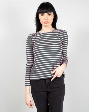 Bluza din bumbac cu dungi N241667004