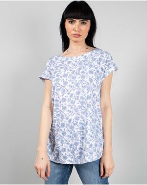 Tricou cu imprimeu floral si maneca scurta N241656002