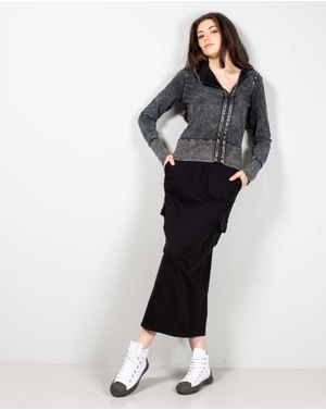 Fusta din bumbac cu buzunare 25YEL26001