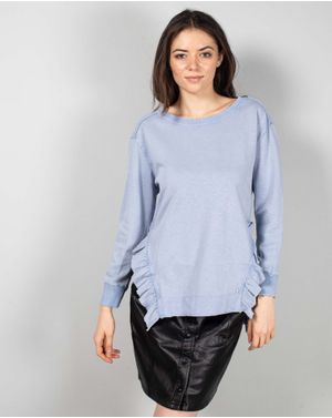 Bluza din bumbac cu fante laterale N241601013