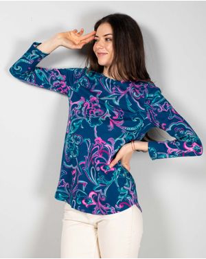 Bluza din bumbac cu maneca lunga si imprimeu N241652008
