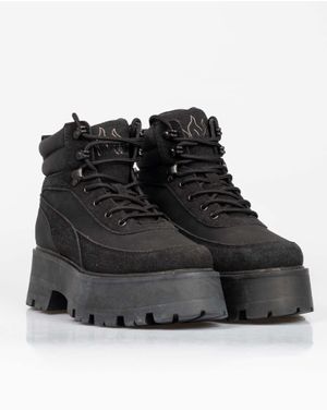 Ghete cu siret si talpa inalta 25YEL41003