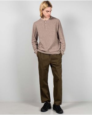 Pantaloni din bumbac cu snur in talie 25YEL19001