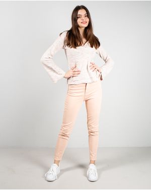 Jeans skinny cu talie inalta si fermoar metalic 24MAB07018