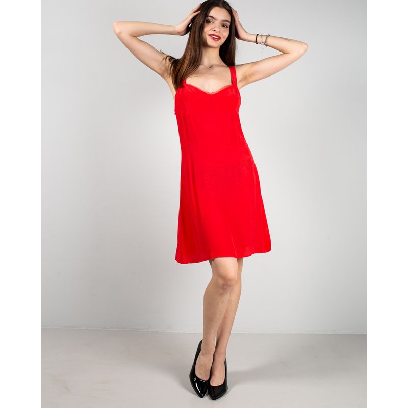 Rochie-scurta-cu-bretele-late-si-fermoar-lateral-25YEL34028