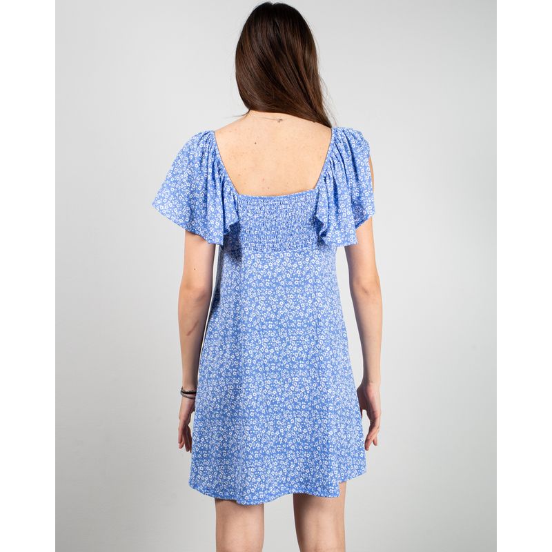 Rochie-scurta-cu-imprimeu-floral-si-bust-elastic-25YEL34032