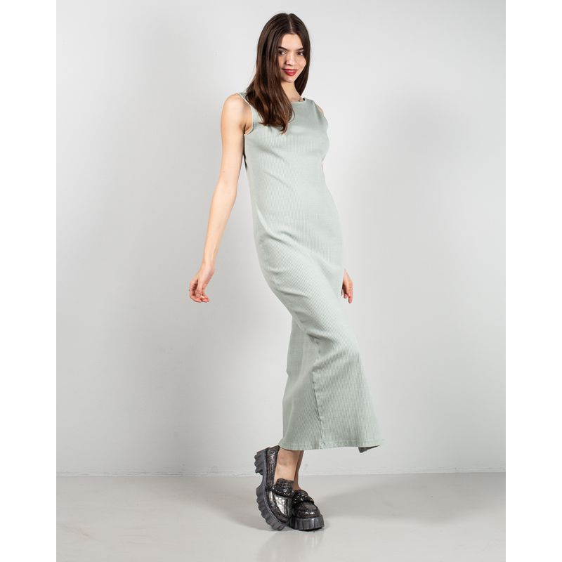 Rochie-din-bumbac-striat-cu-spatele-gol-25YEL34036