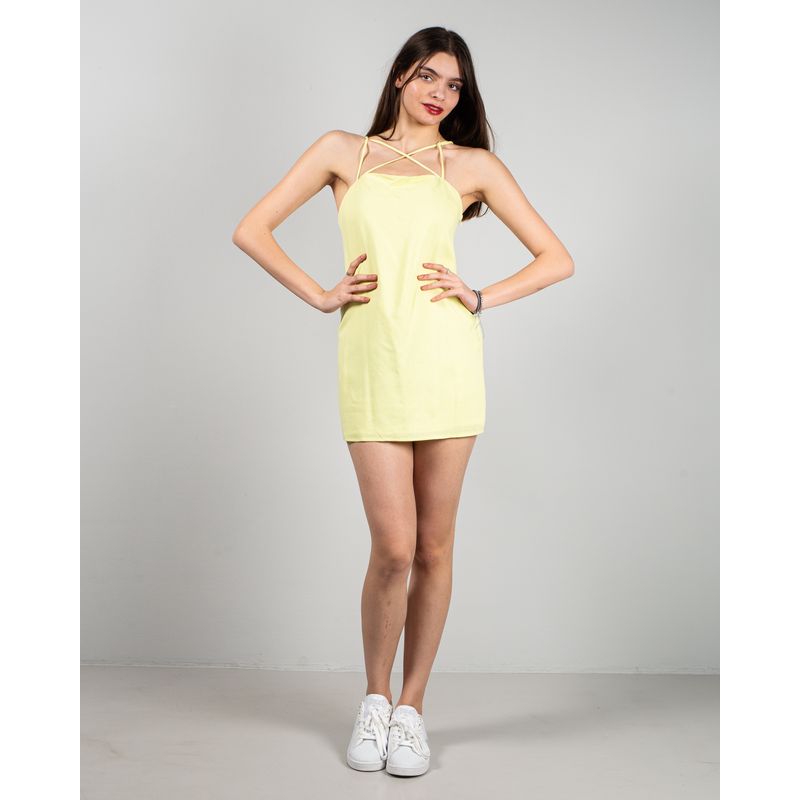 Rochie-scurta-cu-bretele-reglabile-25YEL34055