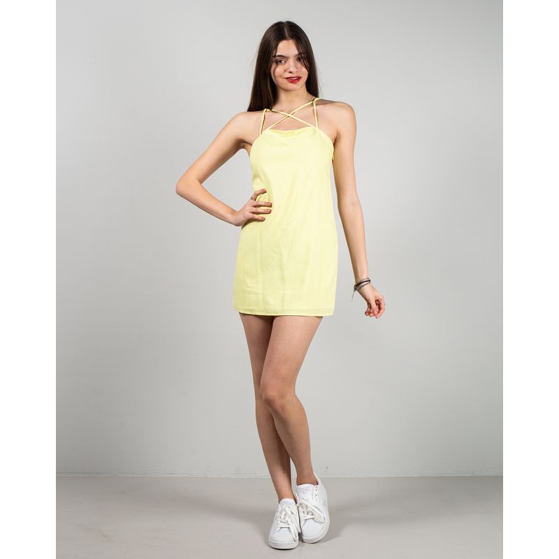 Rochie-scurta-cu-bretele-reglabile-25YEL34055